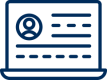 "Icon showing a self-service portal for account and payment management.